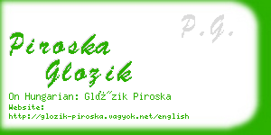 piroska glozik business card